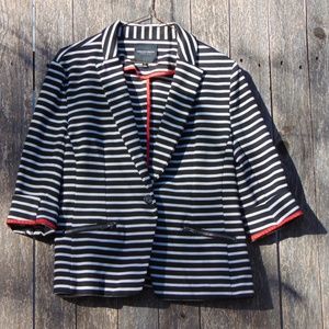 Christian Siriano Black and White Stripe Blazer